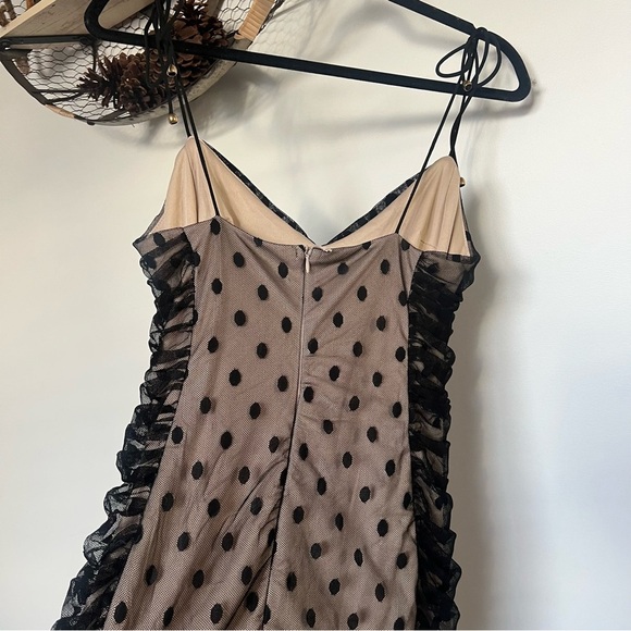 Saints + Secrets Bambi Ruched Polka Dot Mini Dress - Picture 9 of 9
